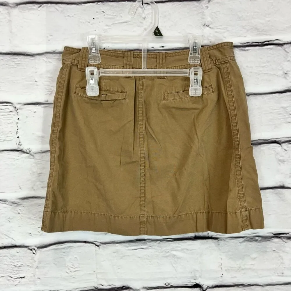 J.CREW Women's Size 4 Beige A-Line Button-Down Skirt Casual - Picture 4 of 6